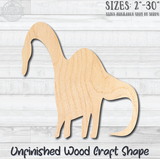 Brontosaurus Dinosaur 1 Unfinished Wood Shape Blank Laser Cutout Woodcraft Craft Supply