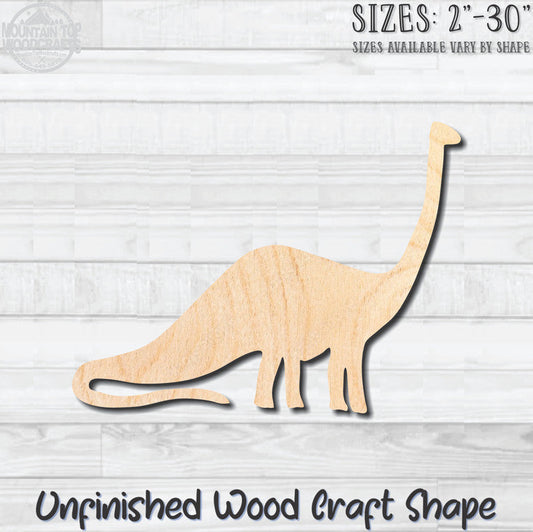 Brontosaurus Dinosaur 2 Unfinished Wood Shape Blank Laser Cutout Woodcraft Craft Supply