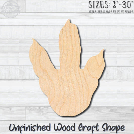 Dinosaur Foot Paw Unfinished Wood Shape Blank Laser Engraved Cutout Woodcraft Craft Supply