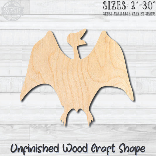Pterodactyl Dinosaur Unfinished Wood Shape Blank Laser Engraved Cut Out Woodcraft Craft Supply