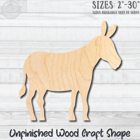 Donkey Nativity Unfinished Wood Shape Blank Laser Engraved Cutout Woodcraft Craft Supply