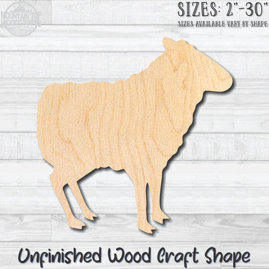 Sheep Nativity Unfinished Wood Shape Blank Laser Engraved Cut Out Woodcraft Craft Supply