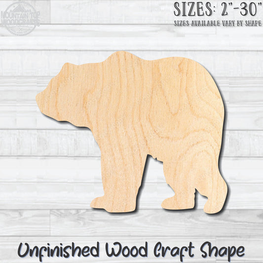 Polar Bear Unfinished Wood Shape Blank Laser Engraved Cut Out Woodcraft Craft Supply
