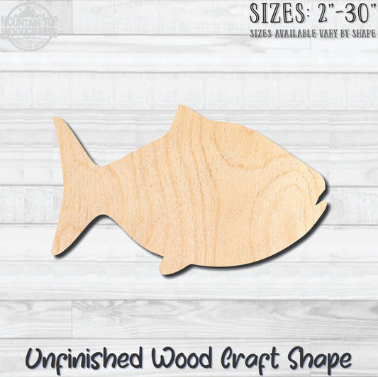 Fish Unfinished Wood Shape Blank Laser Engraved Cutout Woodcraft Craft Supply