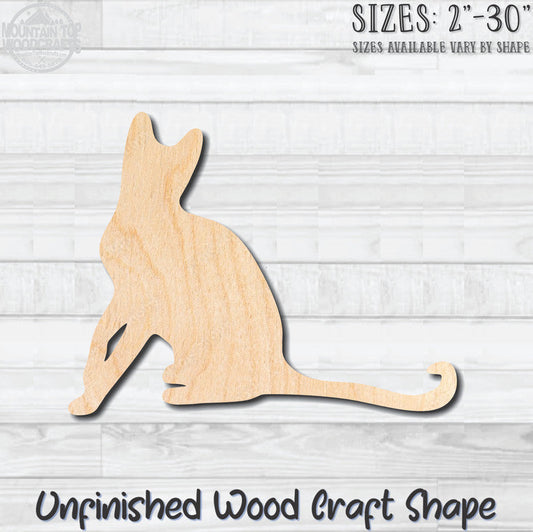 Cat Kitten Kitty 5 Unfinished Wood Shape Blank Laser Engraved Cutout Woodcraft Craft Supply