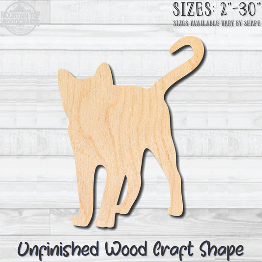 Cat Kitten Kitty 4 Unfinished Wood Shape Blank Laser Engraved Cutout Woodcraft Craft Supply