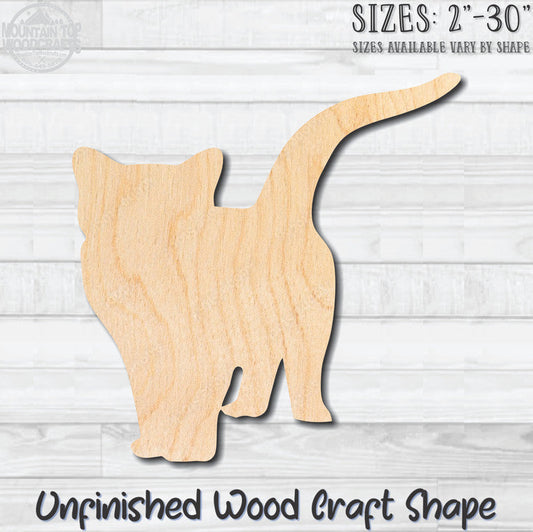 Cat Kitten Kitty 3 Unfinished Wood Shape Blank Laser Engraved Cutout Woodcraft Craft Supply