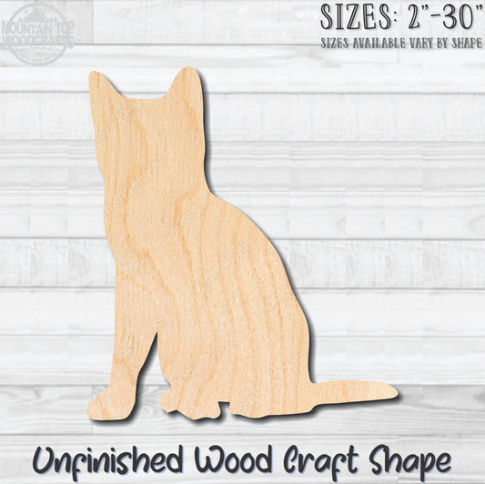 Cat Kitten Kitty 2 Unfinished Wood Shape Blank Laser Engraved Cutout Woodcraft Craft Supply