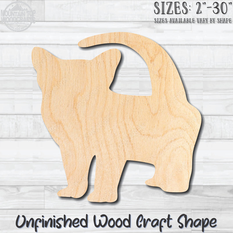 Cat Kitten Kitty 1 Unfinished Wood Shape Blank Laser Engraved Cutout Woodcraft Craft Supply
