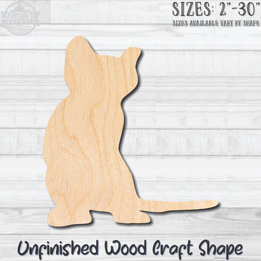 Cat Kitten 1 Unfinished Wood Shape Blank Laser Engraved Cutout Woodcraft Craft Supply