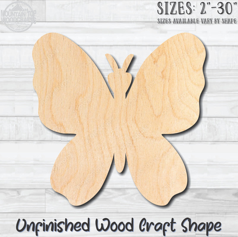 Butterfly 1 Unfinished Wood Shape Blank Laser Cutout Woodcraft Craft Supply