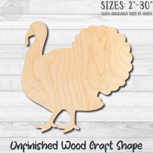Turkey Thanksgiving Unfinished Wood Shape Blank Laser Engraved Cut Out Woodcraft Craft Supply