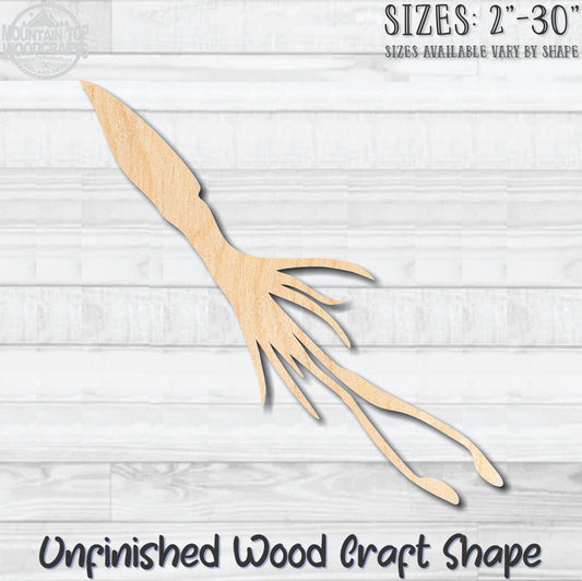 Giant Squid Unfinished Wood Shape Blank Laser Engraved Cutout Woodcraft Craft Supply