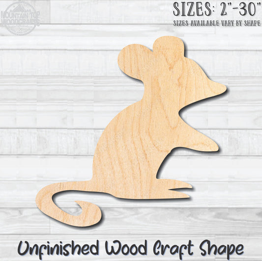 Mouse Unfinished Wood Shape Blank Laser Engraved Cutout Woodcraft Craft Supply