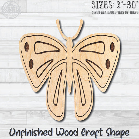 Monarch Butterfly 38 Unfinished Wood Shape Blank Laser Engraved Cutout Woodcraft Craft Supply