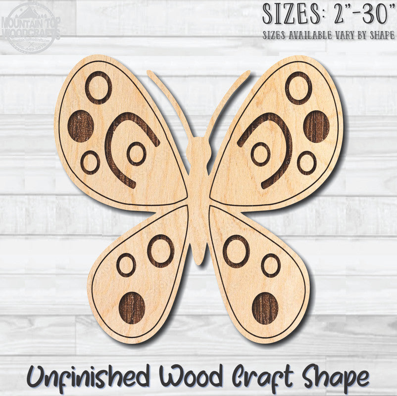 Monarch Butterfly 41 Unfinished Wood Shape Blank Laser Engraved Cutout Woodcraft Craft Supply