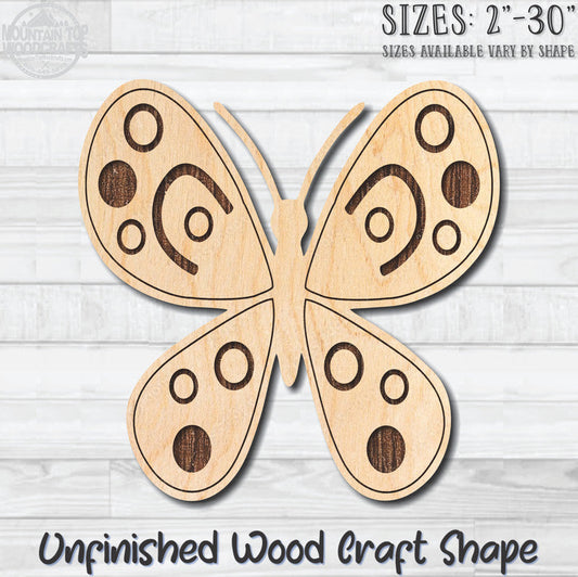 Monarch Butterfly 41 Unfinished Wood Shape Blank Laser Engraved Cutout Woodcraft Craft Supply