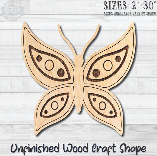 Monarch Butterfly 7 Unfinished Wood Shape Blank Laser Engraved Cutout Woodcraft Craft Supply