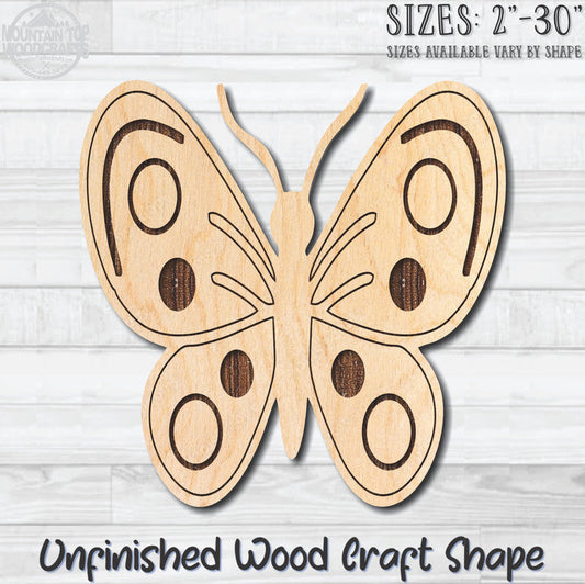 Monarch Butterfly 9 Unfinished Wood Shape Blank Laser Engraved Cutout Woodcraft Craft Supply