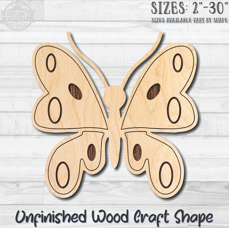 Monarch Butterfly 10 Unfinished Wood Shape Blank Laser Engraved Cutout Woodcraft Craft Supply