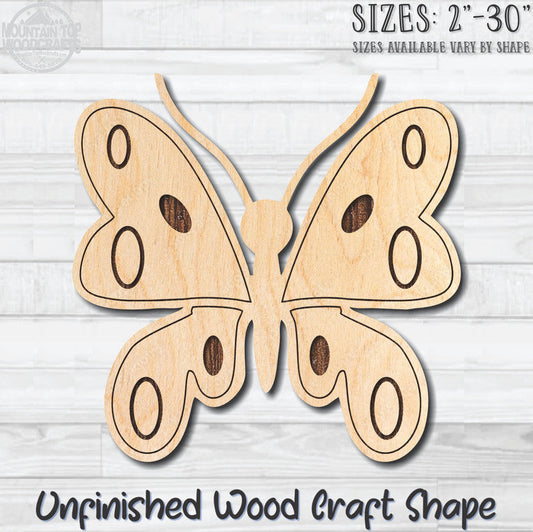 Monarch Butterfly 10 Unfinished Wood Shape Blank Laser Engraved Cutout Woodcraft Craft Supply