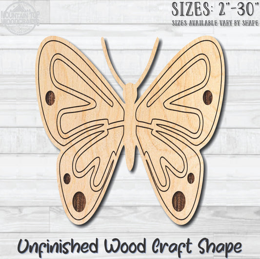 Monarch Butterfly 11 Unfinished Wood Shape Blank Laser Engraved Cutout Woodcraft Craft Supply
