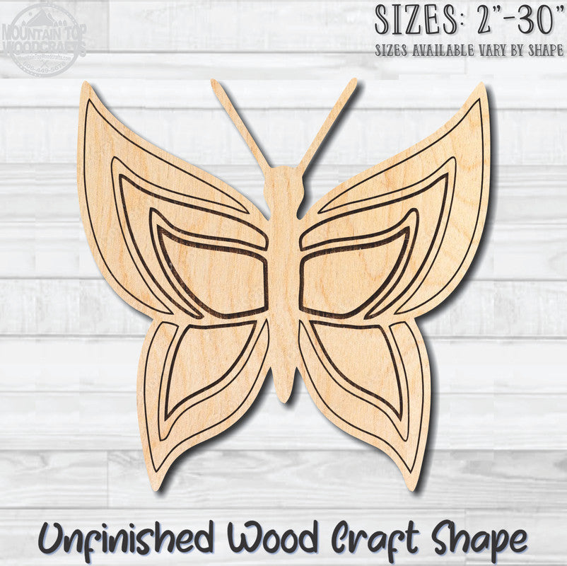 Monarch Butterfly 12 Unfinished Wood Shape Blank Laser Engraved Cutout Woodcraft Craft Supply