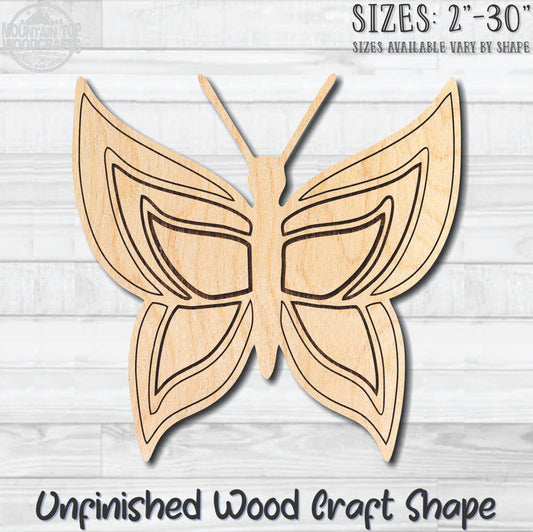 Monarch Butterfly 12 Unfinished Wood Shape Blank Laser Engraved Cutout Woodcraft Craft Supply