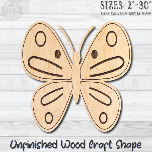 Monarch Butterfly 14 Unfinished Wood Shape Blank Laser Engraved Cutout Woodcraft Craft Supply