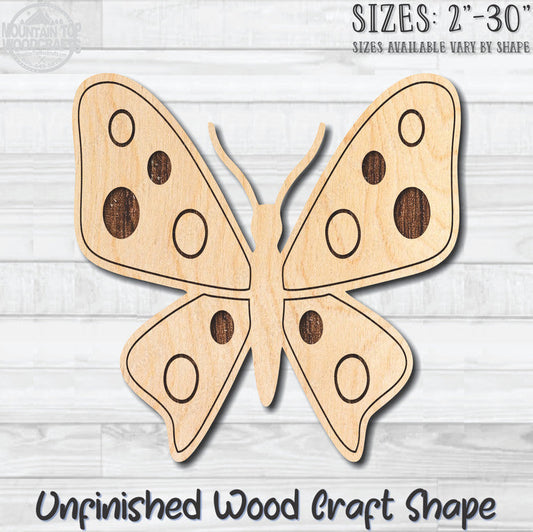 Monarch Butterfly 15 Unfinished Wood Shape Blank Laser Engraved Cutout Woodcraft Craft Supply