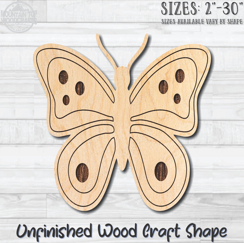 Monarch Butterfly 16 Unfinished Wood Shape Blank Laser Engraved Cutout Woodcraft Craft Supply