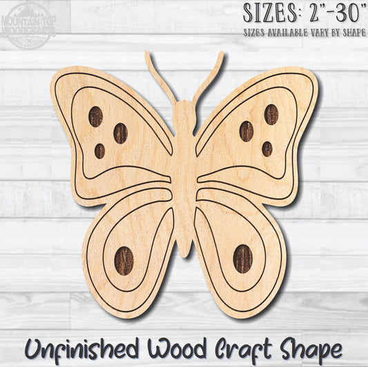Monarch Butterfly 16 Unfinished Wood Shape Blank Laser Engraved Cutout Woodcraft Craft Supply
