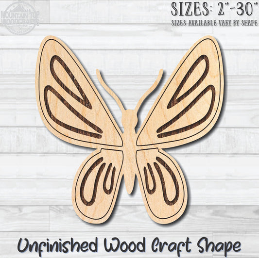 Monarch Butterfly 19 Unfinished Wood Shape Blank Laser Engraved Cutout Woodcraft Craft Supply