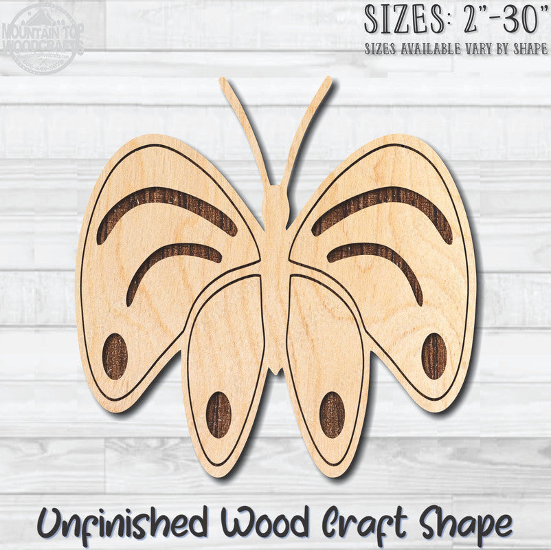 Monarch Butterfly 20 Unfinished Wood Shape Blank Laser Engraved Cutout Woodcraft Craft Supply