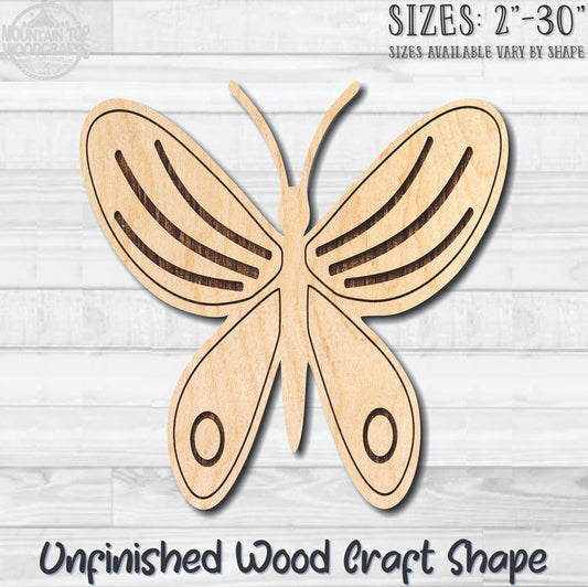 Monarch Butterfly 23 Unfinished Wood Shape Blank Laser Engraved Cutout Woodcraft Craft Supply