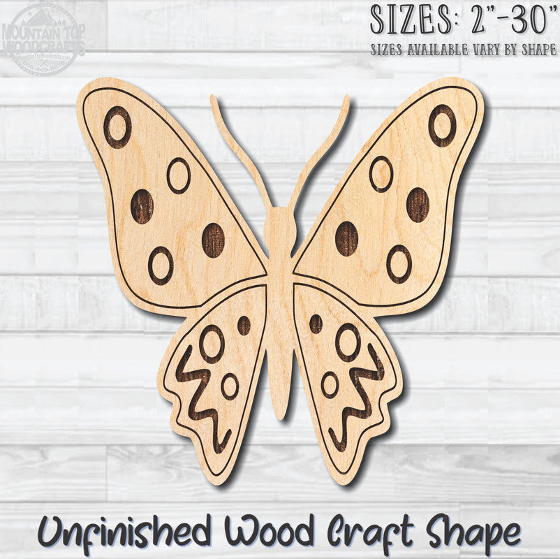 Monarch Butterfly 24 Unfinished Wood Shape Blank Laser Engraved Cutout Woodcraft Craft Supply
