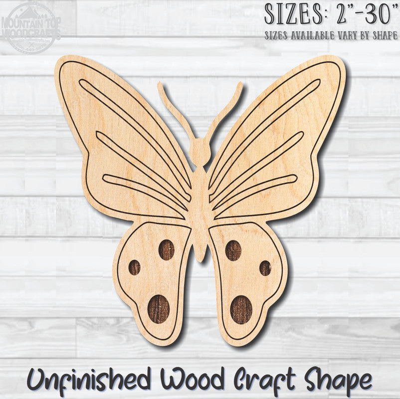 Monarch Butterfly 27 Unfinished Wood Shape Blank Laser Engraved Cutout Woodcraft Craft Supply