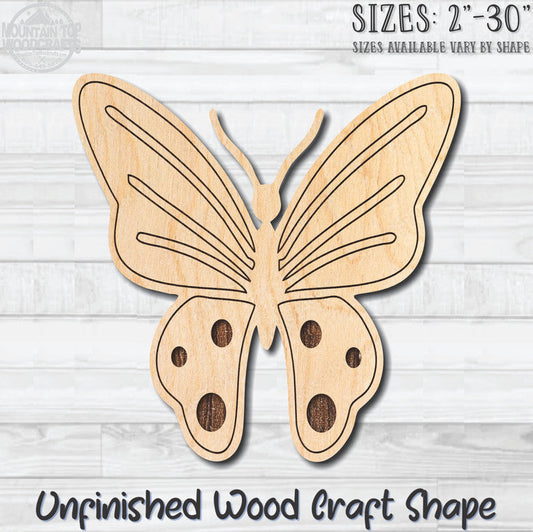 Monarch Butterfly 27 Unfinished Wood Shape Blank Laser Engraved Cutout Woodcraft Craft Supply