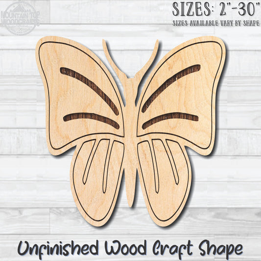 Monarch Butterfly 29 Unfinished Wood Shape Blank Laser Engraved Cutout Woodcraft Craft Supply