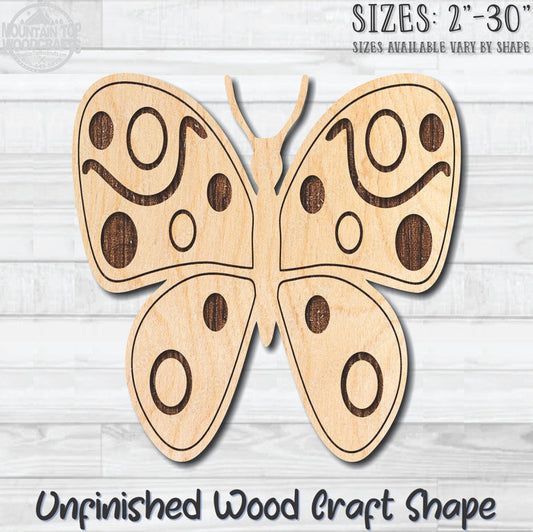 Monarch Butterfly 32 Unfinished Wood Shape Blank Laser Engraved Cutout Woodcraft Craft Supply