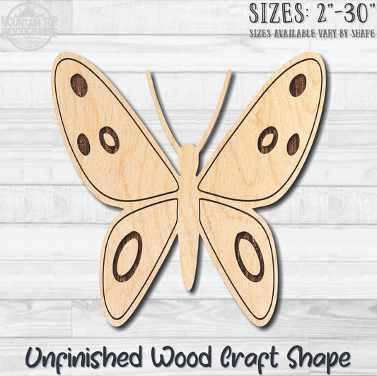 Monarch Butterfly 35 Unfinished Wood Shape Blank Laser Engraved Cutout Woodcraft Craft Supply