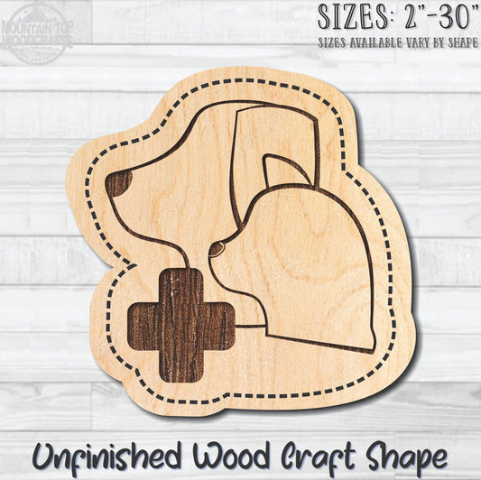 Cat & Dog Friends Unfinished Wood Shape Blank Laser Engraved Cutout Woodcraft Craft Supply