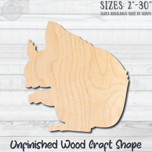 Squirrel 3 Unfinished Wood Shape Blank Laser Engraved Cutout Woodcraft Craft Supply