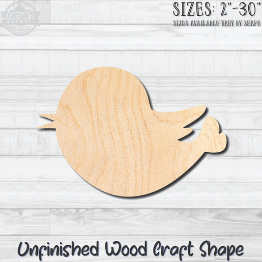 Birdy Bird Birdie 1 Unfinished Wood Shape Blank Laser Engraved Cutout Woodcraft Craft Supply