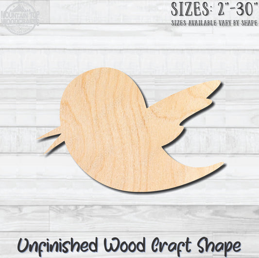 Birdy Bird Birdie 2 Unfinished Wood Shape Blank Laser Engraved Cutout Woodcraft Craft Supply