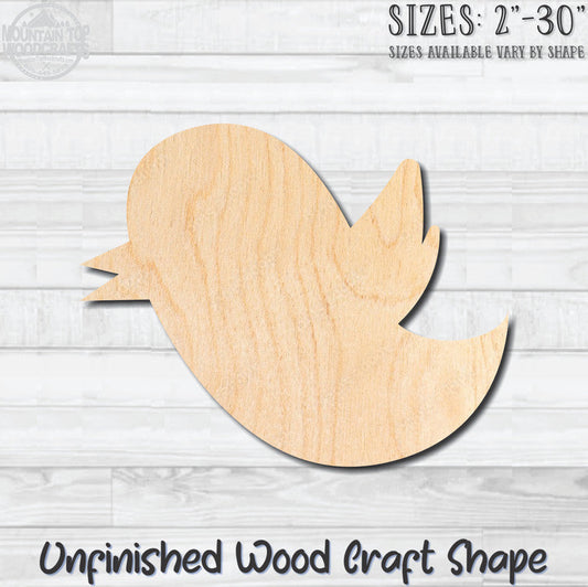 Birdy Bird Birdie 4 Unfinished Wood Shape Blank Laser Engraved Cutout Woodcraft Craft Supply