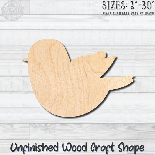 Birdy Bird Birdie 5 Unfinished Wood Shape Blank Laser Engraved Cutout Woodcraft Craft Supply