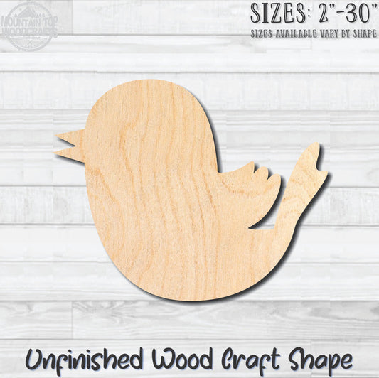Birdy Bird Birdie 6 Unfinished Wood Shape Blank Laser Engraved Cutout Woodcraft Craft Supply