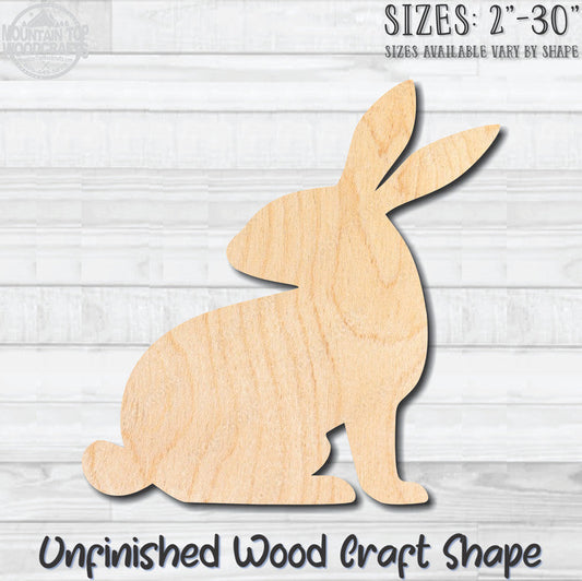 Rabbit Bunny 1 Unfinished Wood Shape Blank Laser Cut Out Woodcraft Craft Supply