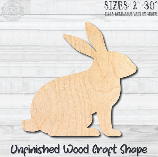 Rabbit Bunny 2 Unfinished Wood Shape Blank Laser Cut Out Woodcraft Craft Supply